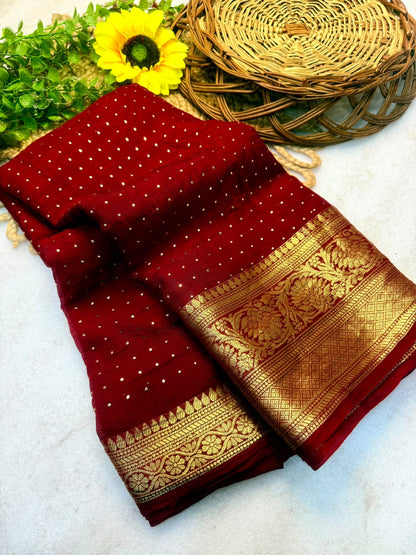 Cotton Silk Saree with Jacquard Weaving