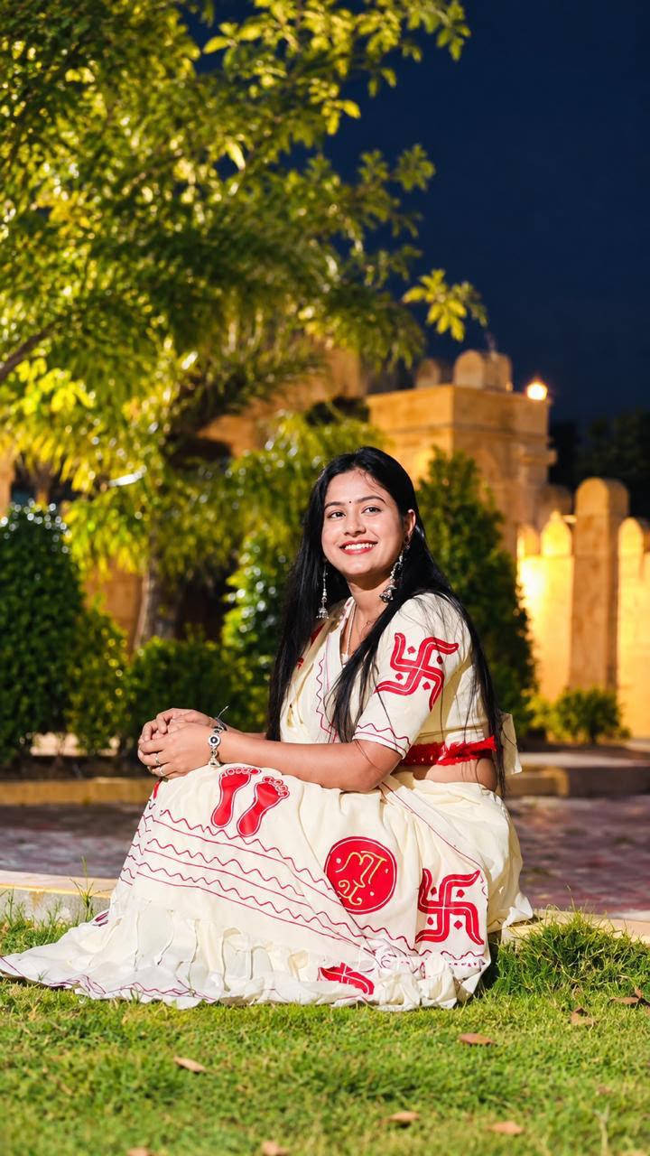 Cotton Handloom Saree with Aari Embroidery