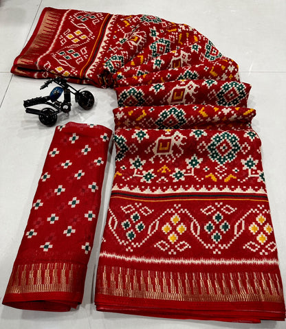 Georgette Patola Printed Saree