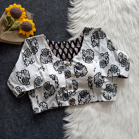 Ajrakh Reversible Stretchable Readymade Blouse
