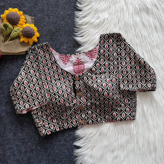 Ajrakh Reversible Stretchable Readymade Blouse