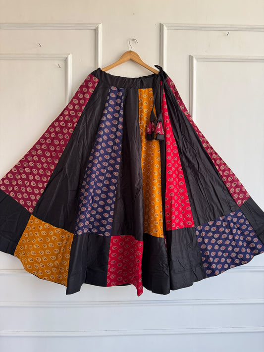 Ajrakh Cotton Mirror Work Chaniya Choli Set