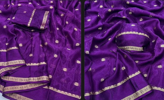 Viscose Chinnon Silk Saree