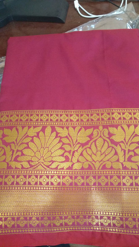 Soft Cotton Silk Saree with Zari Weaving Borders