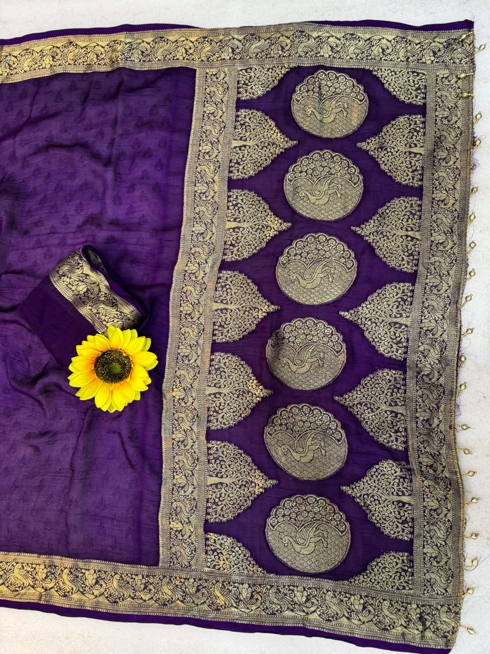 Kanjivaram Cotton Silk Weaving Saree