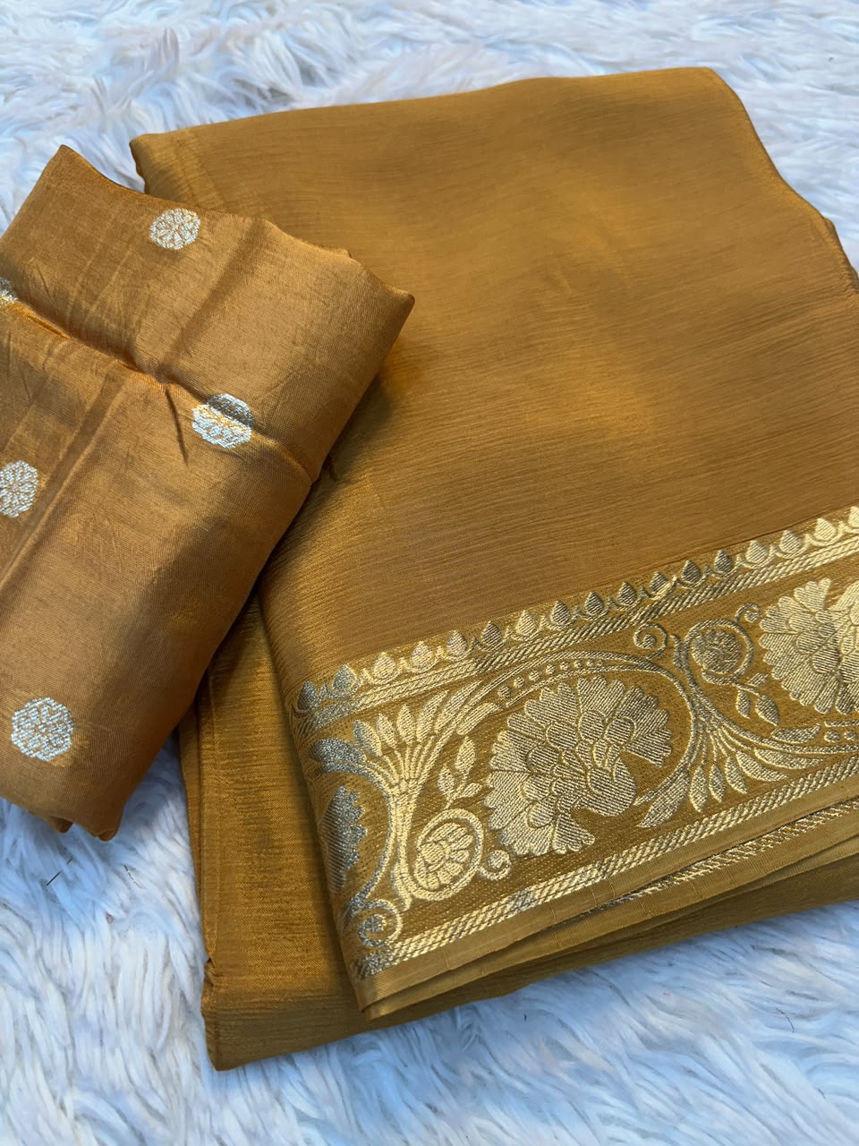 Viscose Mysori Crepe Silk Saree with Viscose Zari Borders