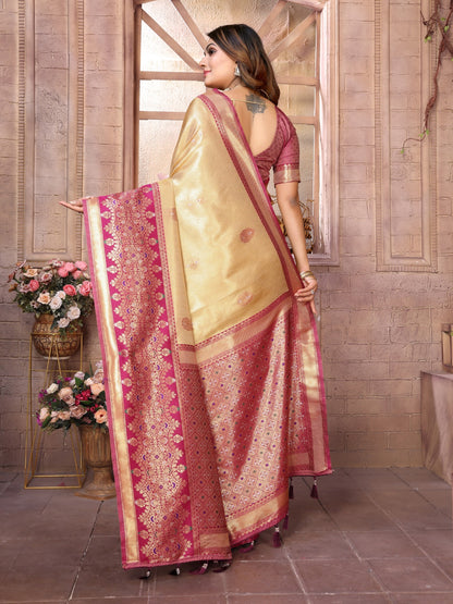 Kanjivaram Banarasi Tissue Silk Saree
