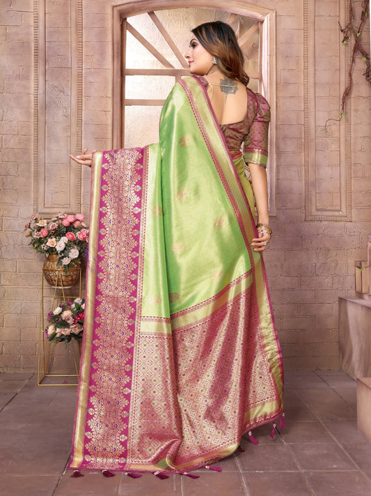 Kanjivaram Banarasi Tissue Silk Saree