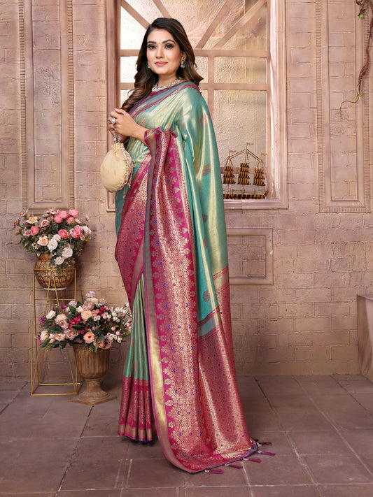 Kanjivaram Banarasi Tissue Silk Saree