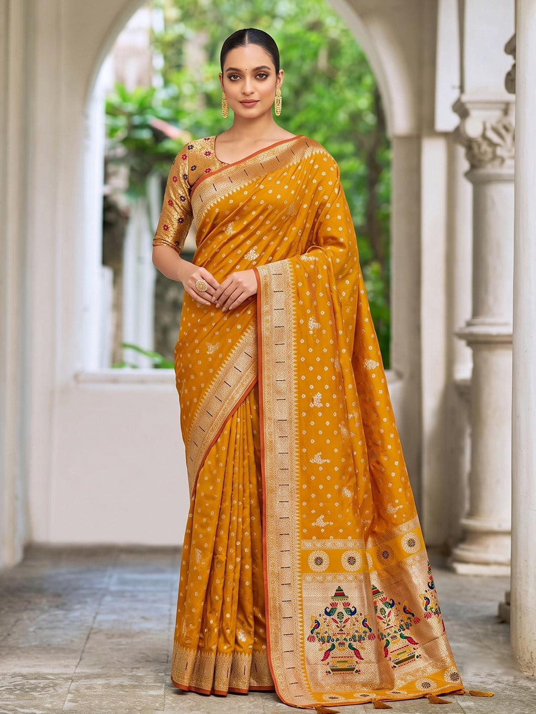 Semi Kanjivaram Banarasi Silk Saree