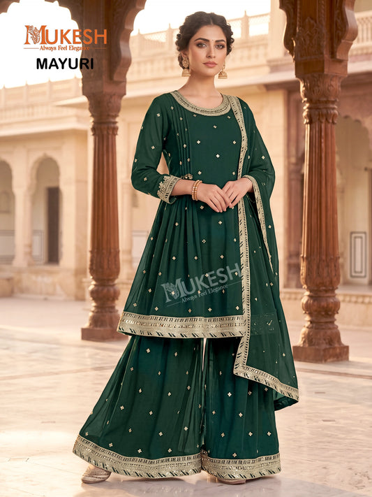 Readymade Georgette Sequin Embroidered Palazzo Suit