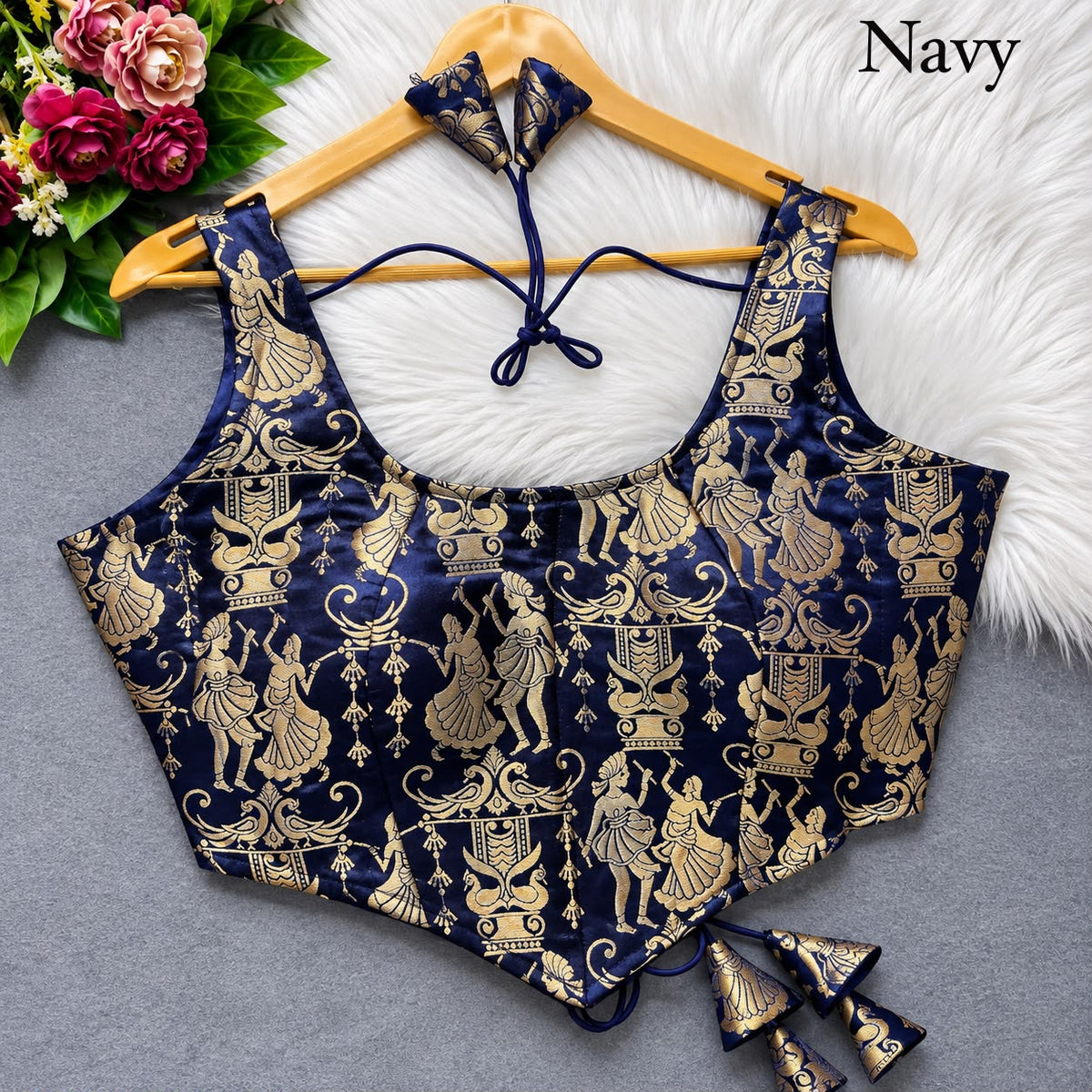 Readymade Brocade Silk Corset Blouse