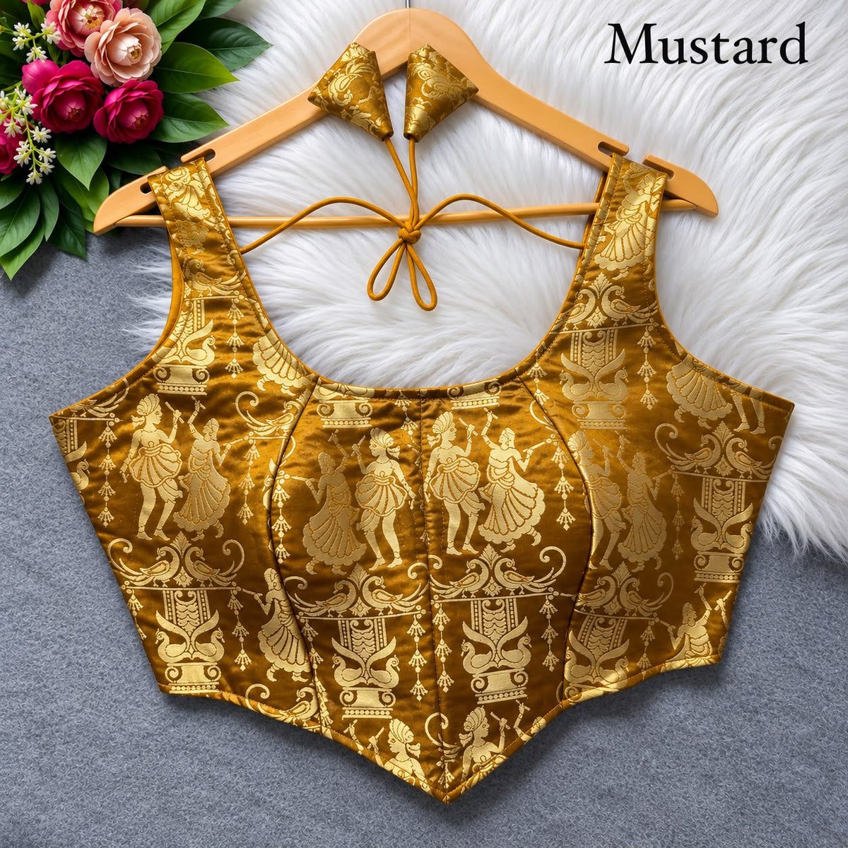 Readymade Brocade Silk Corset Blouse