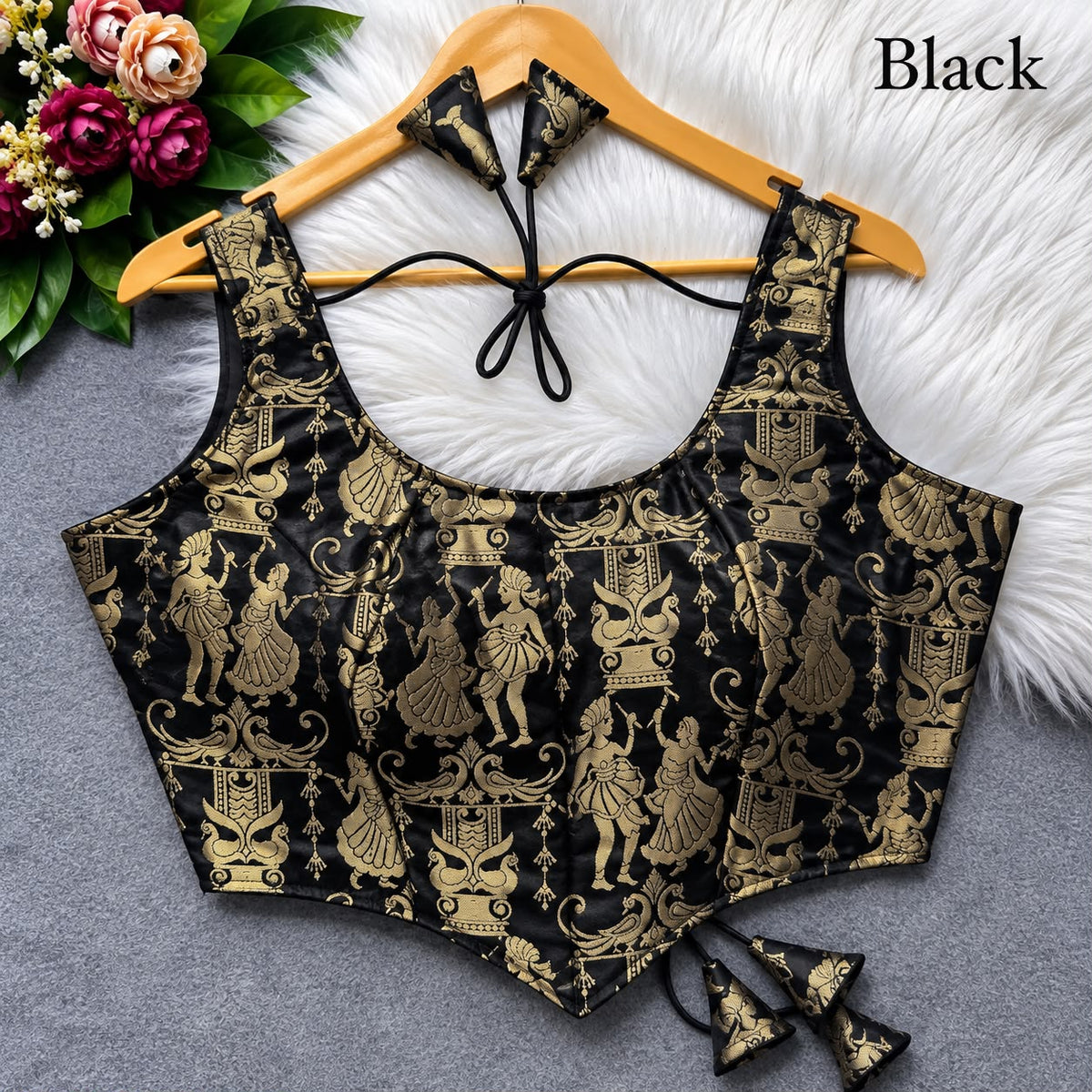 Readymade Brocade Silk Corset Blouse