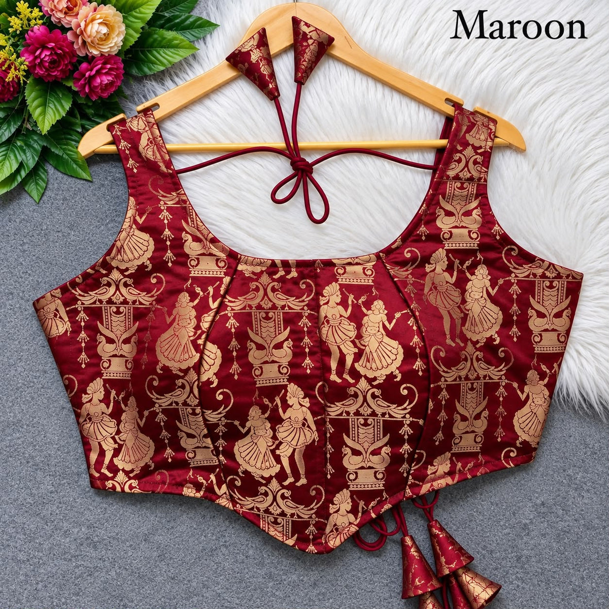Readymade Brocade Silk Corset Blouse
