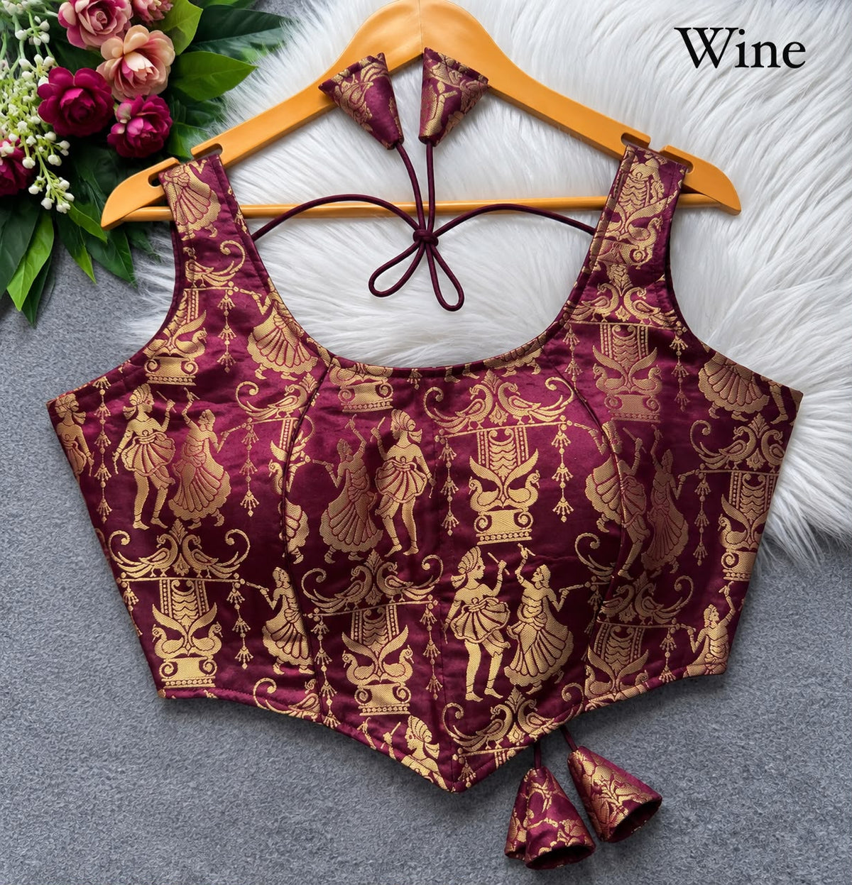Readymade Brocade Silk Corset Blouse
