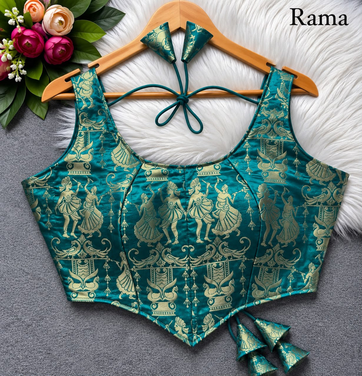 Readymade Brocade Silk Corset Blouse