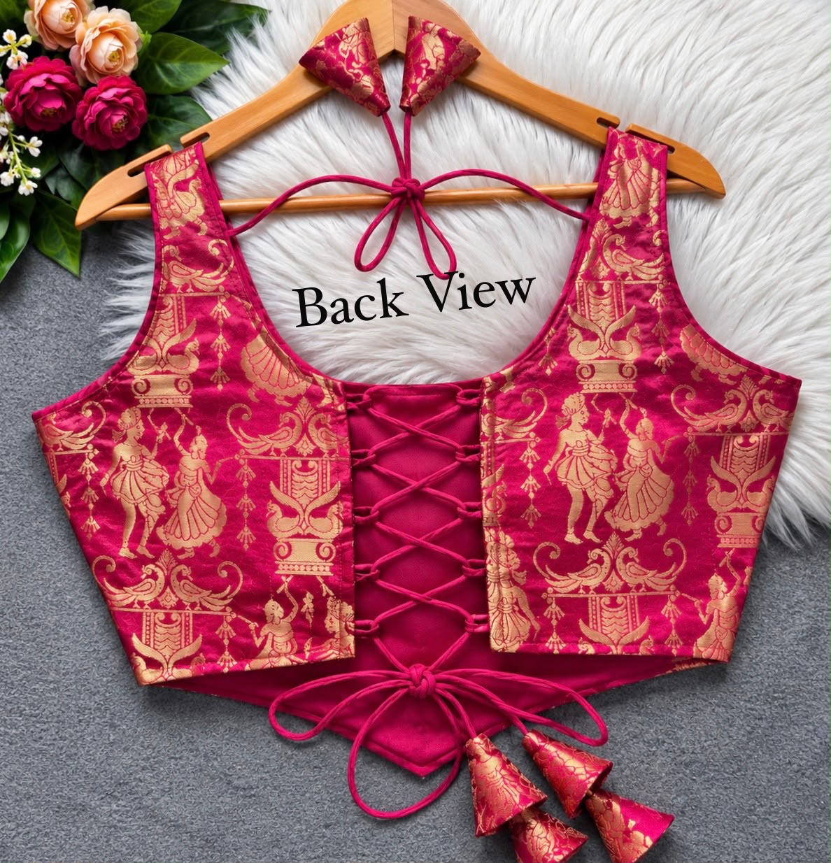 Readymade Brocade Silk Corset Blouse