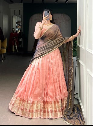 Jacquard Silk skirt and blouse set