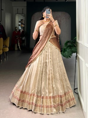 Jacquard Silk skirt and blouse set