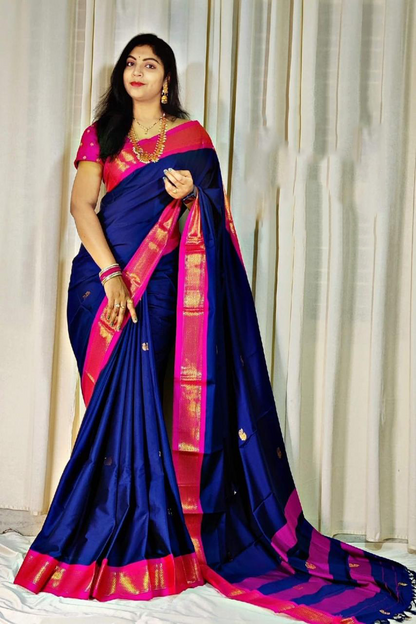 Cotton Silk Sarees with Jacquard Silk Borders A10
