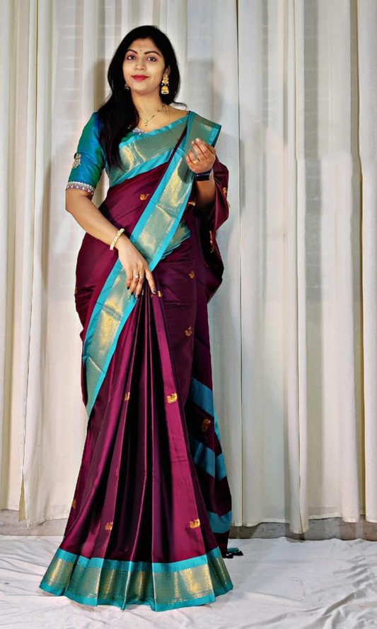 Cotton Silk Sarees with Jacquard Silk Borders A15