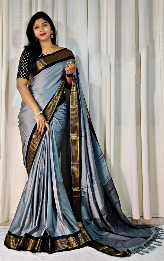 Cotton Silk Sarees with Jacquard Silk Borders A13