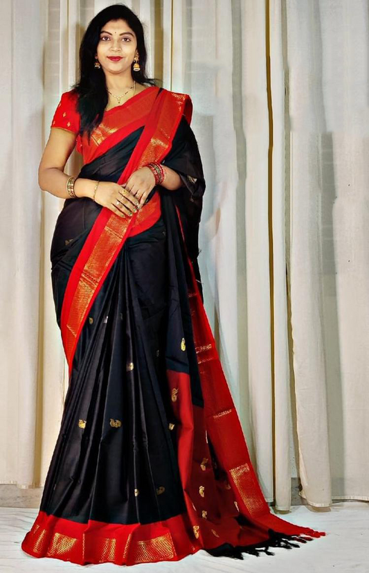 Cotton Silk Sarees with Jacquard Silk Borders A24