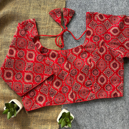 Ajrakh Cotton Ready Made Blouse – 50 AED