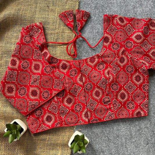 Ajrakh Cotton Ready Made Blouse – 50 AED