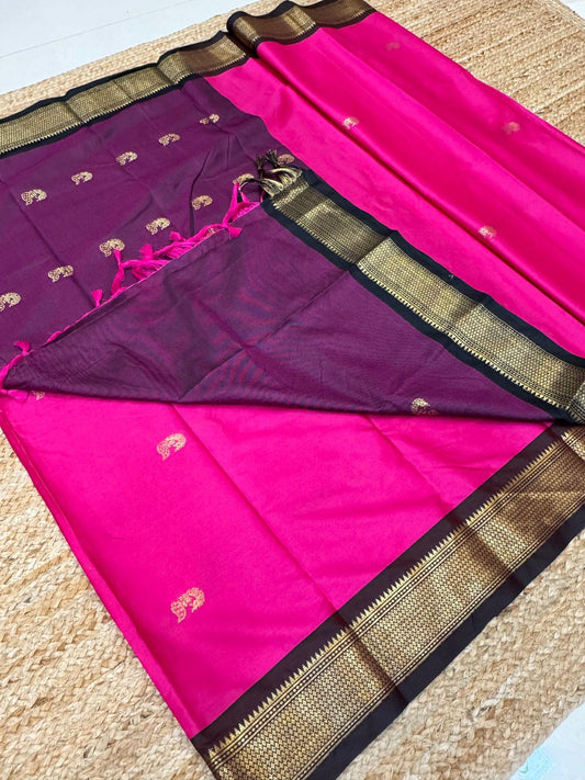 Cotton Silk Sarees with Jacquard Borders – 50 AED