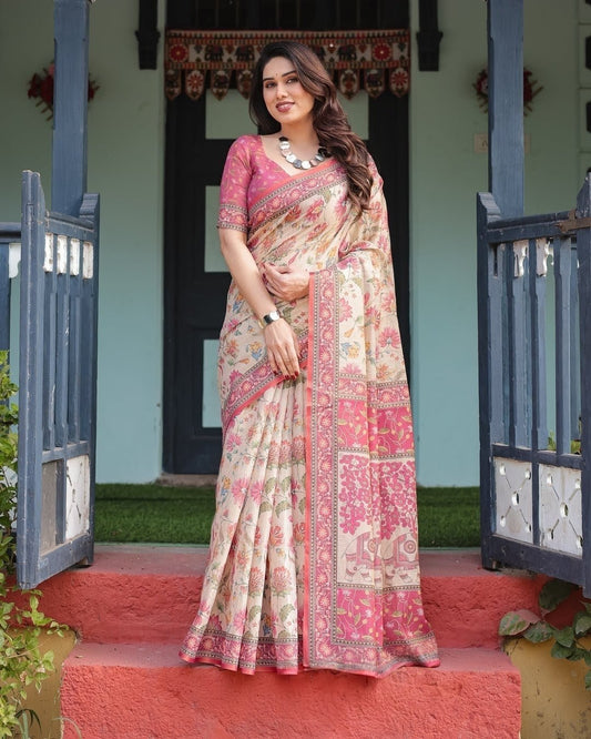 Linen Tissue Silk Saree – 65 AED
