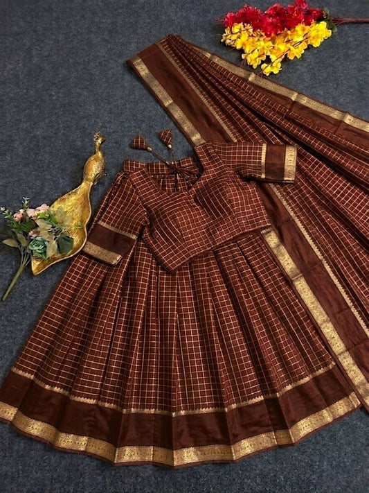 Georgette Viscose Readymade Lehenga Set – 99 AED