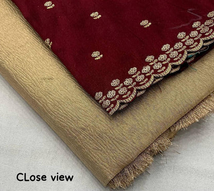 Banarasi Tissue Silk Saree with Embroidered Semi Silk Blouse – 125 AED