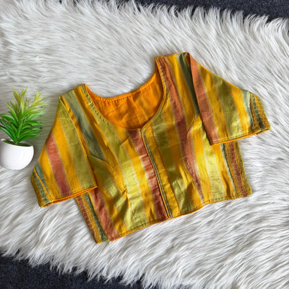 Side Elastic Stretchable Banarasi Silk Blouse – 55 AED