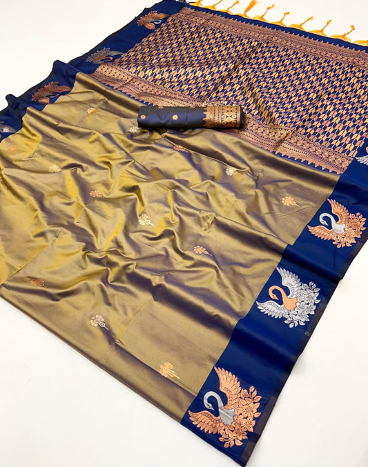 Soft Handloom Dual Tone Effect Saree – 99 AED