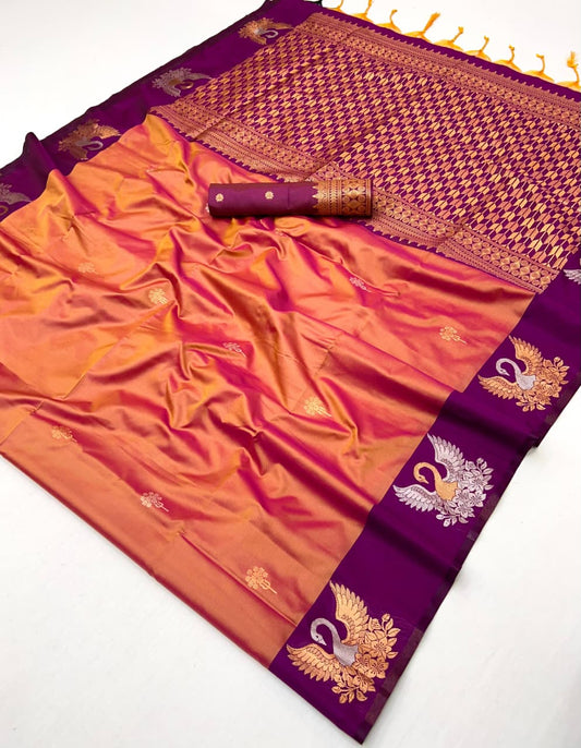 Soft Handloom Dual Tone Effect Saree – 99 AED