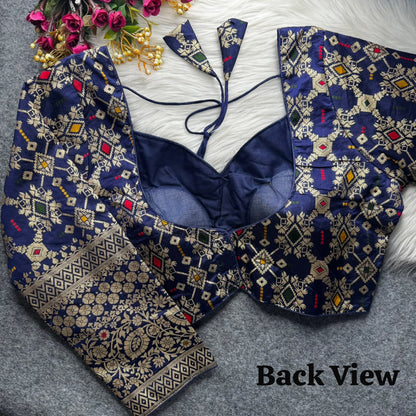 Meenakari Brocade Silk Readymade Long Sleeve Blouse – 50 AED