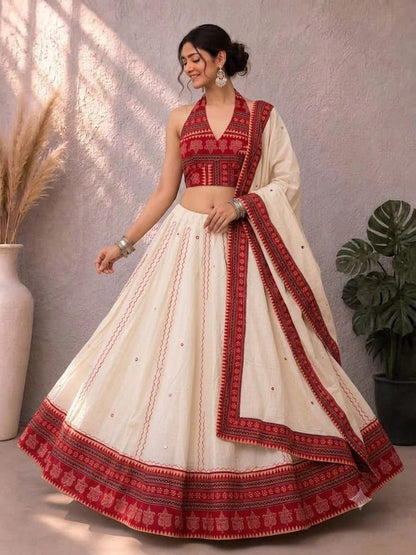 Navaratri Special Ajrakh Cotton Chaniya Choli