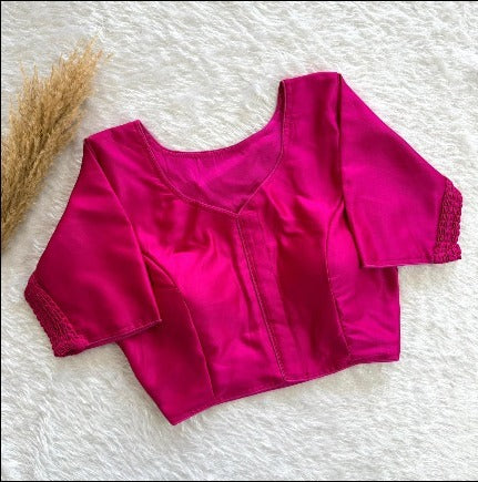 Soft Maslin Silk Side Elastic Stretchable Blouse Regular Size