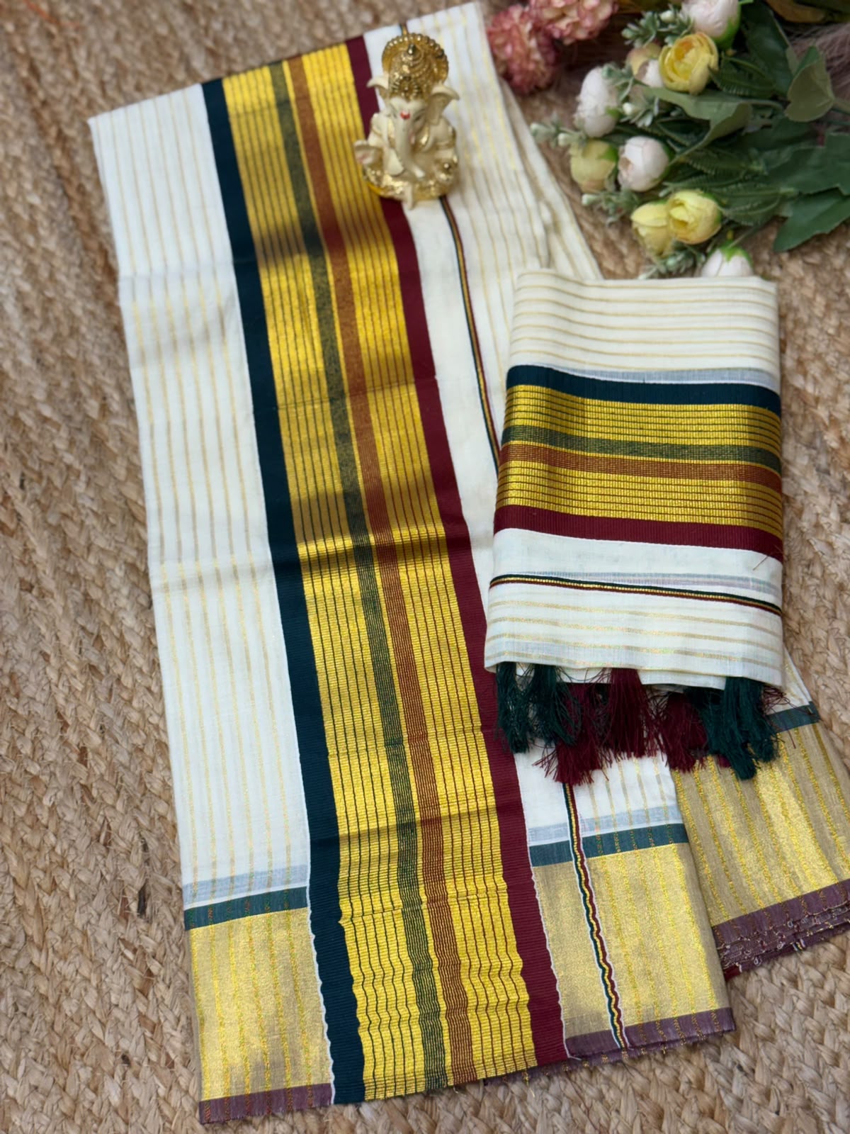 Kerala Tissue Silk Set Mundu Collection – 99 AED