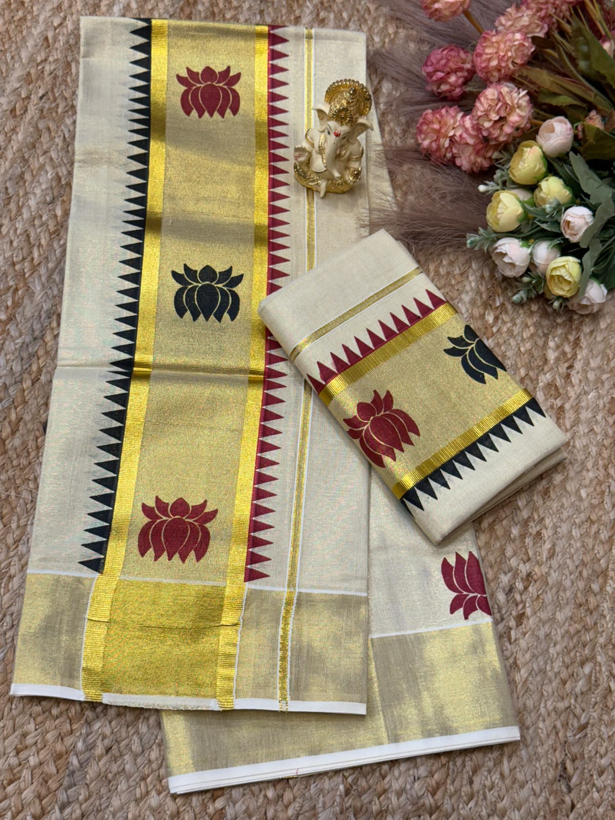 Kerala Tissue Silk Set Mundu Collection – 99 AED