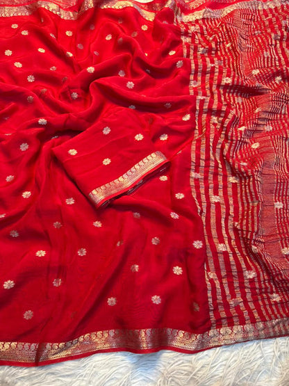 Viscose Chinnon Silk Saree