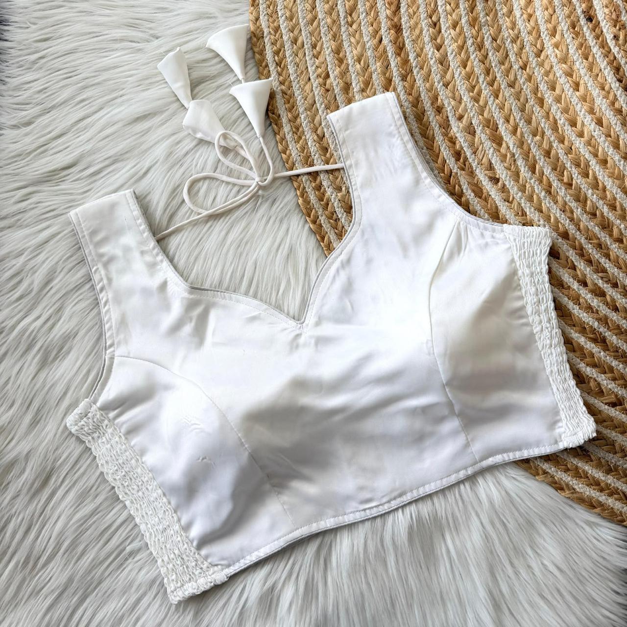 Soft Maslin Silk Side Elastic Stretchable Blouse - Regular Size