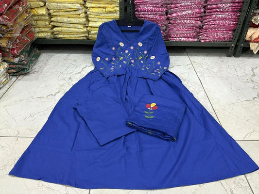 Cotton Embroidered Co-Ord Set – Large Size