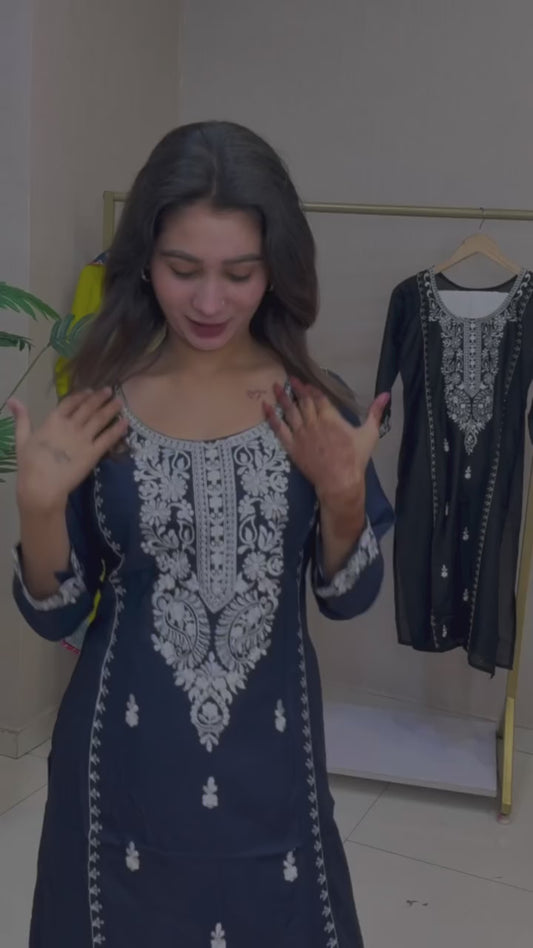 Rayon Chikankari Coord Sets