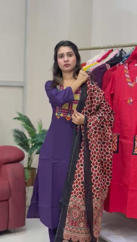 Budget Sale Jaipur Cotton Readymade Three Piece Suits