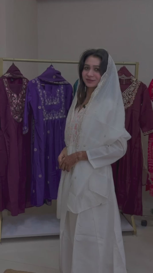 Chanderi Cotton Embroidered and Sequence Highlighted Suits